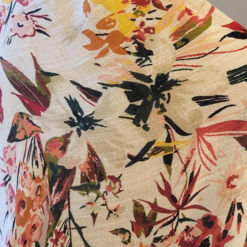 J Jill Woven Cotton Lightweight Floral Shawl - Picture 4 of 7